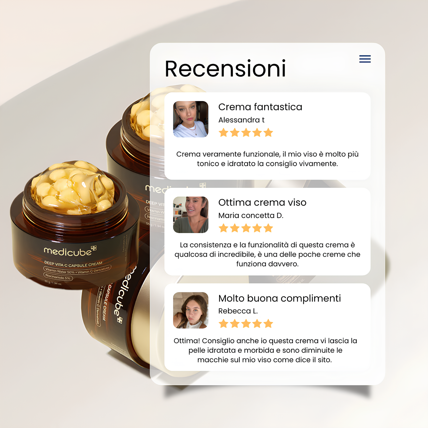 Crema con Vitamina C In capsule